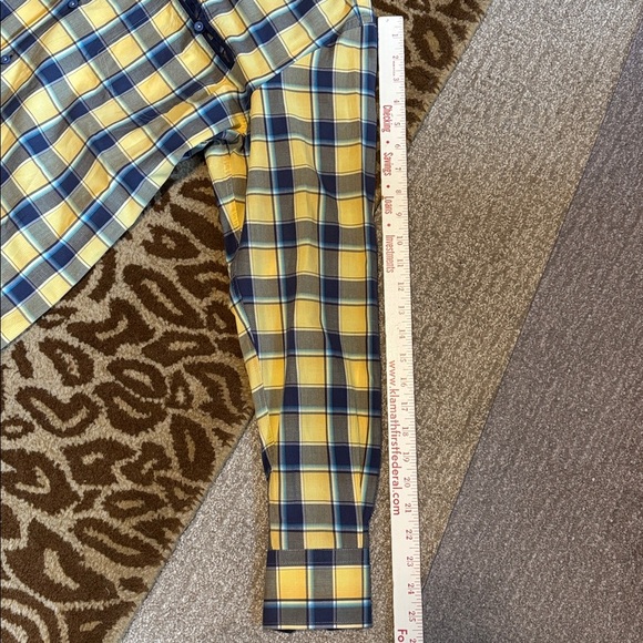 luchiano Visconti colorful plaid button down collared shirt Mens M Cotton Preppy - Picture 10 of 11